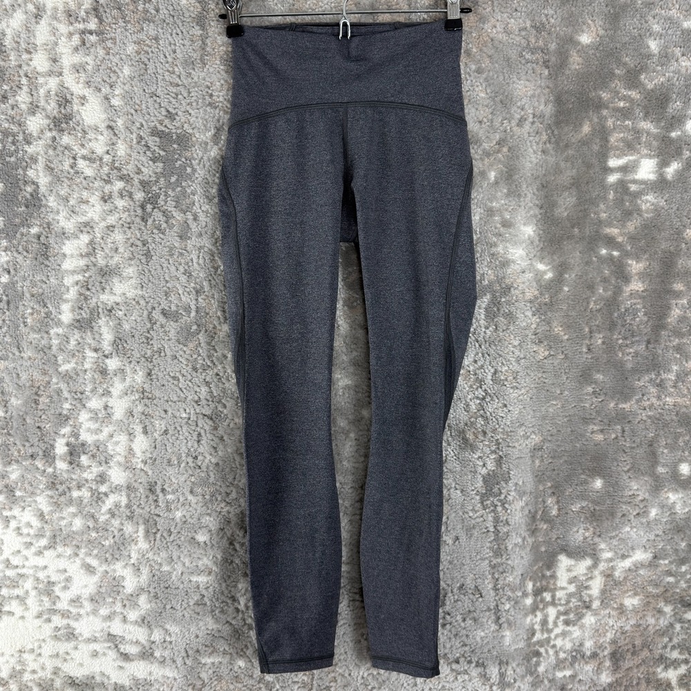 Lululemon Size 4‎ Athleisure Minimalist Casual Leggings Pants Gray Pull On